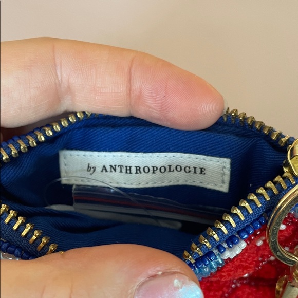 Anthropologie NWOT Beaded Lobster Coin Purse with Tassel - Picture 5 of 6